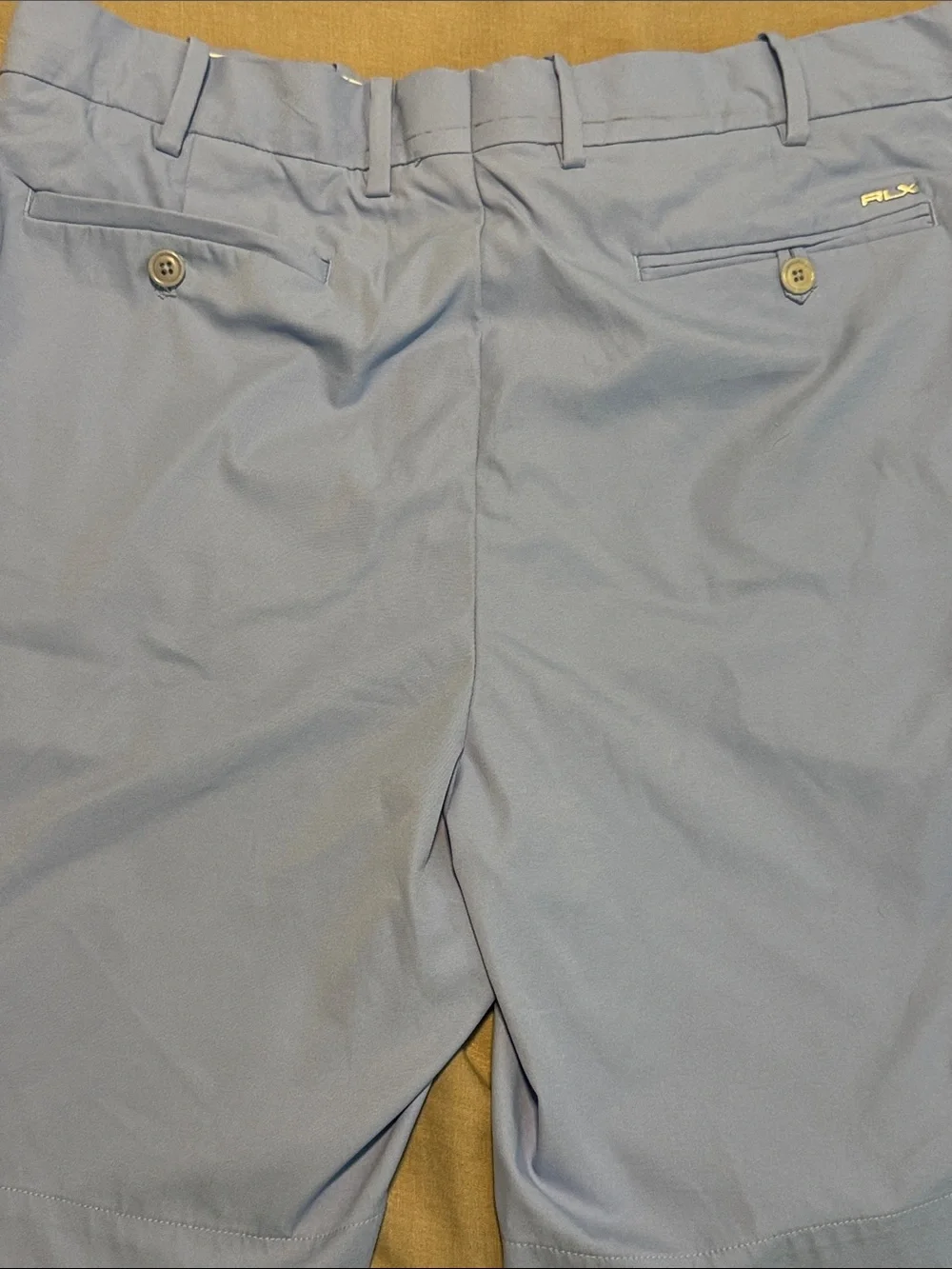 RLX Ralph Lauren Light Blue Performance Flat-Front Shorts